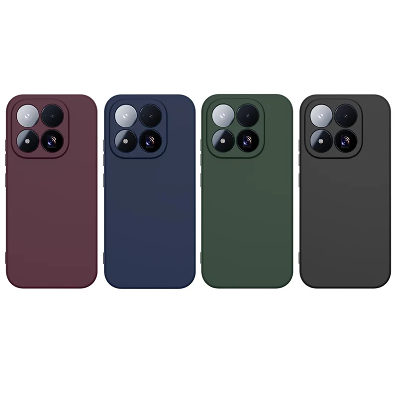 For Xiaomi 17 Max Magnetic Case Anti-Drop Liquid Silicone Phone Cover with Lanyard - Dark Blue