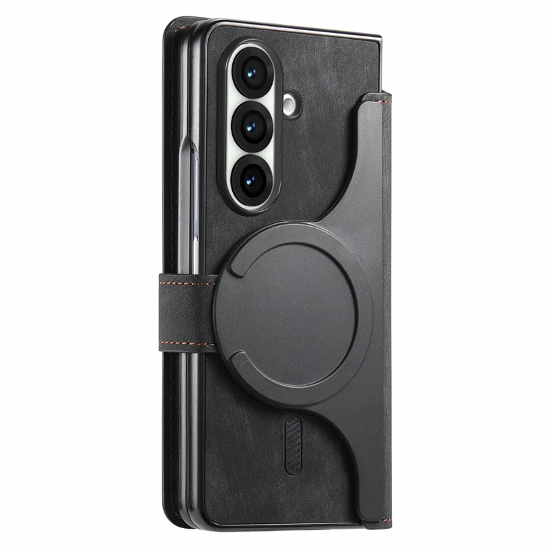 För Samsung Galaxy Z Fold7 5G Magnetisk Skåll Avtagbar Plånbok Läder RFID-blokkering Vekbar Telefonhölje - Svart