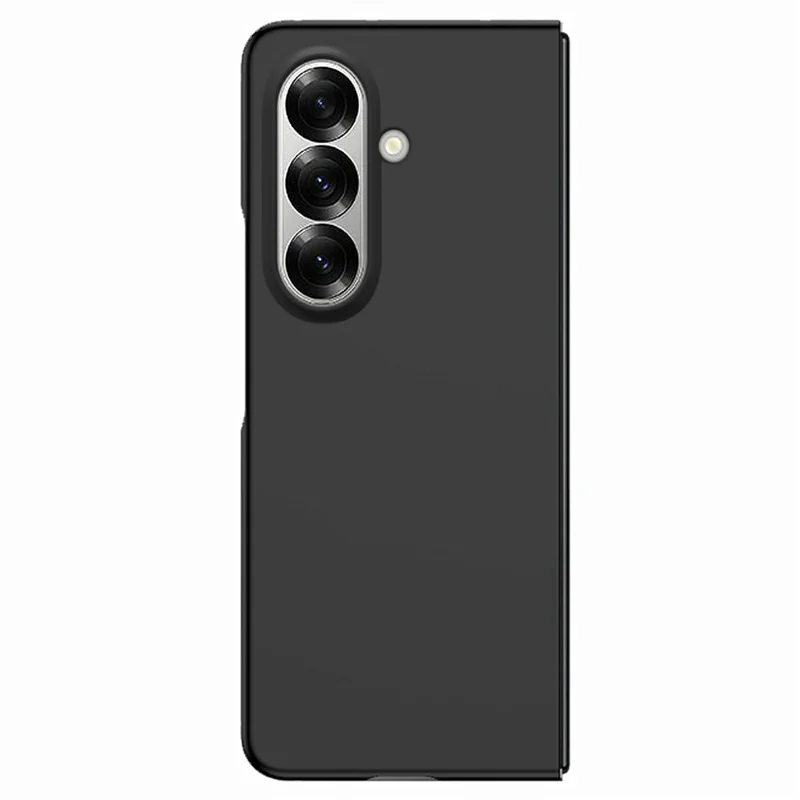 For Samsung Galaxy Z Fold8 Ultra Case Hard PC Soft-touch Phone Cover with Built-in Tempered Glass Film - Black