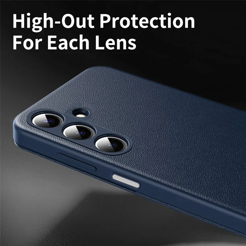For Samsung Galaxy A27 5G Case with Card Holder Smart View Window Leather Phone Cover - Sapphire