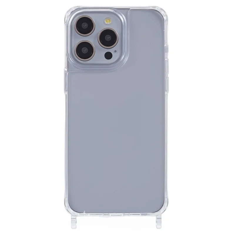 For iPhone 11 Pro Case PC+TPU 1.5mm Clear Phone Cover with Lanyard Holes - Transparent