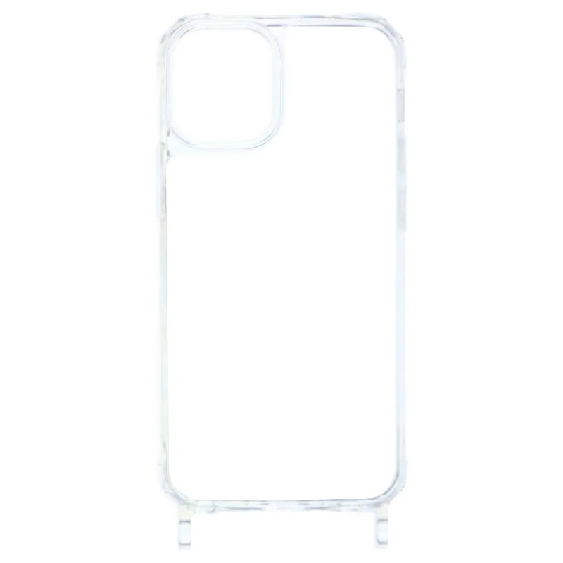 For iPhone 11 Case PC+TPU 1.5mm Clear Phone Cover with Lanyard Holes - Transparent