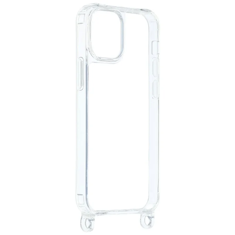 For iPhone 11 Case PC+TPU 1.5mm Clear Phone Cover with Lanyard Holes - Transparent
