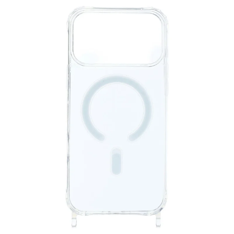 Für iPhone 17 Pro Max Hülle kompatibel mit MagSafe TPU+PC 1,5 mm Klare Handyhülle mit Lanyard-Ösen - Transparent
