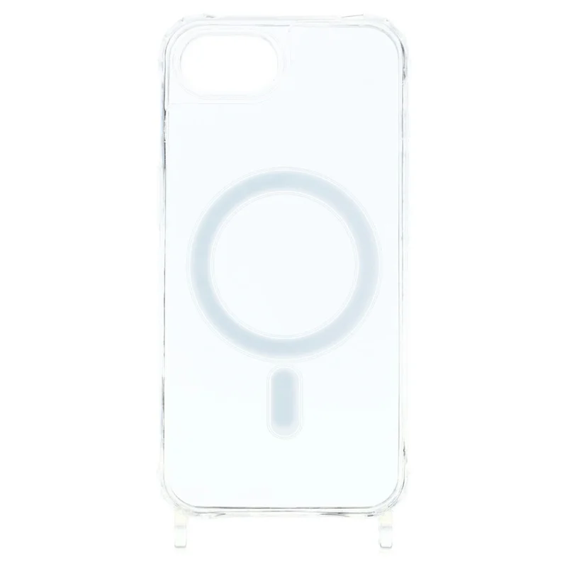 Cover per iPhone 17e / 16e Compatibile con MagSafe, Custodia Trasparente in TPU+PC da 1,5 mm con Fori per Laccetto - Trasparente