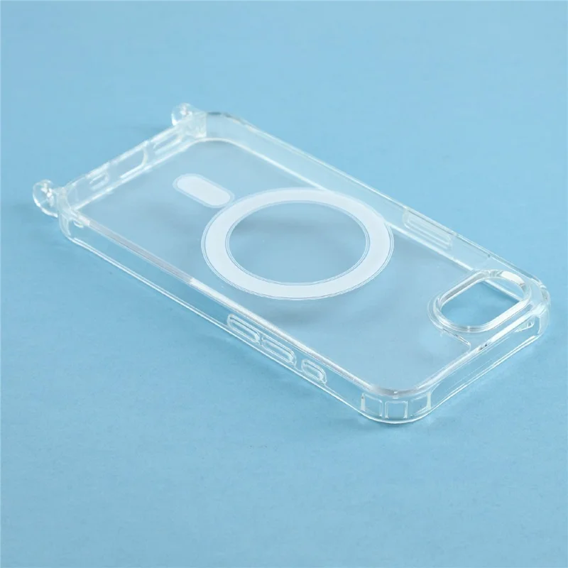 Cover per iPhone 17e / 16e Compatibile con MagSafe, Custodia Trasparente in TPU+PC da 1,5 mm con Fori per Laccetto - Trasparente
