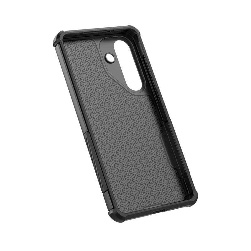 For Samsung Galaxy S24 Magnetic Case Shockproof Airbag PC+TPU Phone Cover - Black
