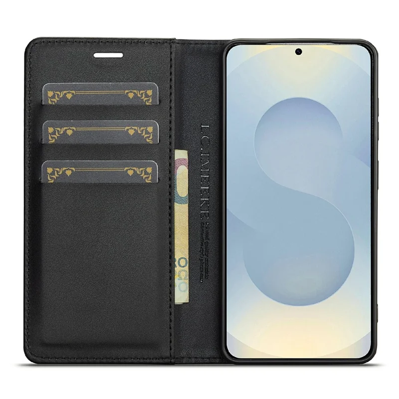 LC.IMEEKE Wallet Case for Samsung Galaxy A18 4G Carbon Fiber Texture Leather Phone Cover - Horizontal Stripe