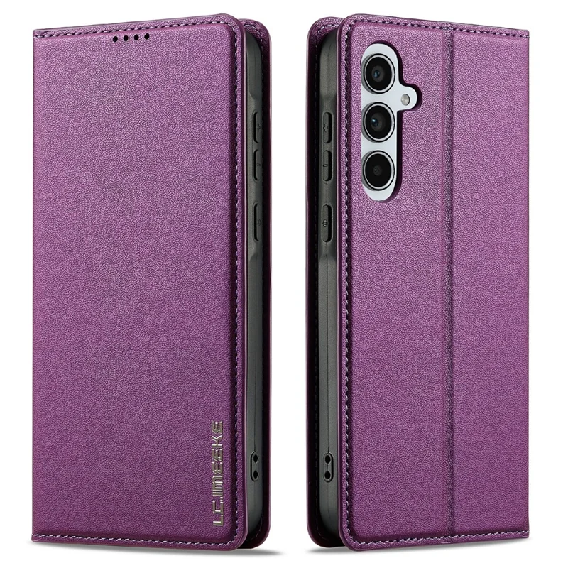 LC.IMEEKE L1 Series for Samsung Galaxy A18 4G Case PU Leather Wallet Stand Protective Phone Cover - Purple