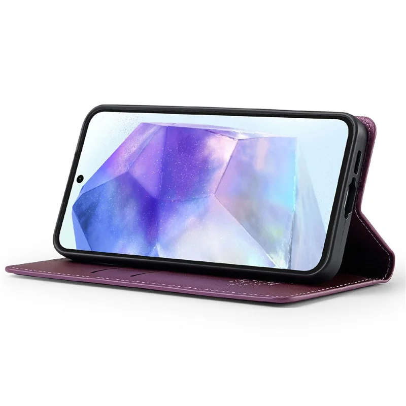 LC.IMEEKE L1 Series for Samsung Galaxy A18 4G Case PU Leather Wallet Stand Protective Phone Cover - Purple