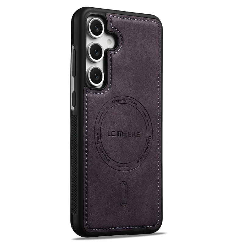 LC.IMEEKE L6 For Samsung Galaxy A18 4G Magnetic Case PU Leather Coated PC TPU Phone Cover - Purple