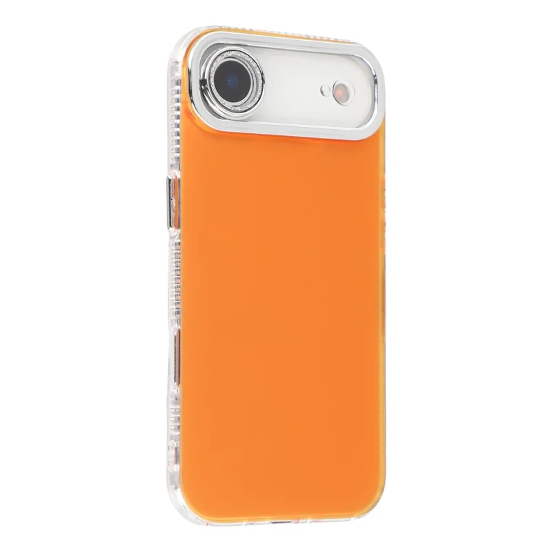 For iPhone Air Case PC + TPU IMD Phone Cover with Electroplated Camera Frame - Vibrant Orange