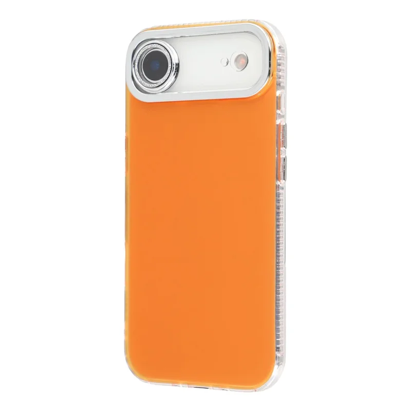 For iPhone Air Case PC + TPU IMD Phone Cover with Electroplated Camera Frame - Vibrant Orange