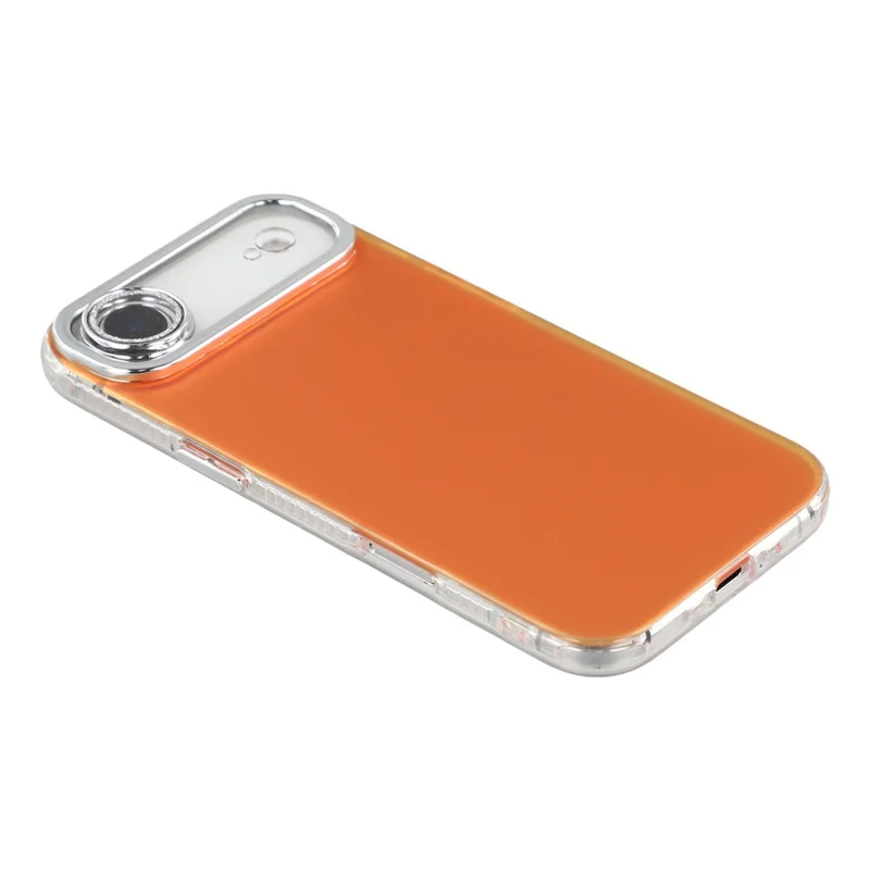 For iPhone Air Case PC + TPU IMD Phone Cover with Electroplated Camera Frame - Vibrant Orange