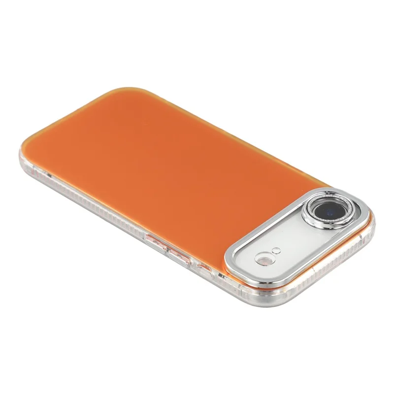 For iPhone Air Case PC + TPU IMD Phone Cover with Electroplated Camera Frame - Vibrant Orange