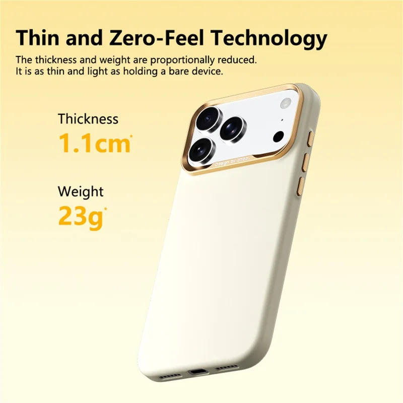 ABEEL For iPhone 17 Pro  /  18 Pro Magnetic Case Liquid Silicone Skin Feel PC Phone Cover - Yellow