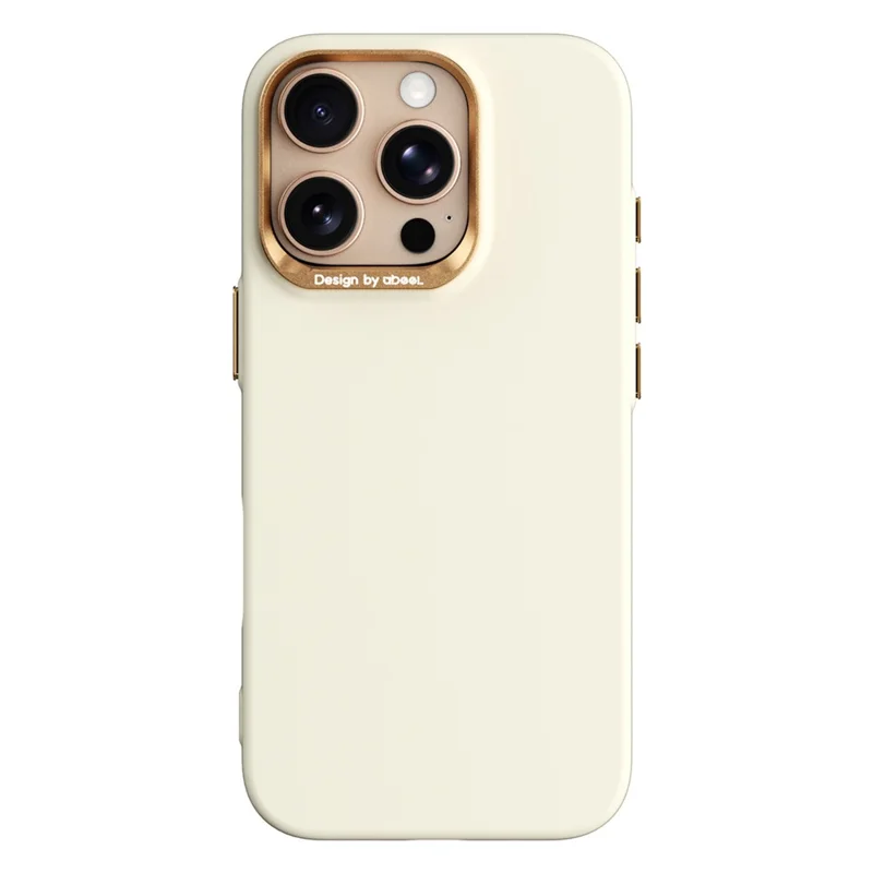 ABEEL Coque Magnétique pour iPhone 16 Pro en Silicone Liquide avec Finition Tactile PC - Jaune