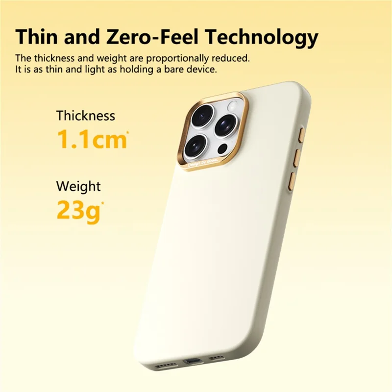 ABEEL Coque Magnétique pour iPhone 16 Pro en Silicone Liquide avec Finition Tactile PC - Jaune
