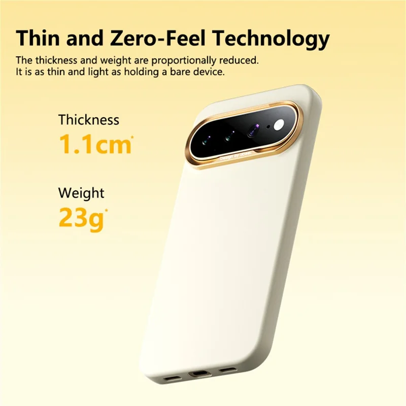 ABEEL For Google Pixel 10  /  10 Pro Magnetic Case Liquid Silicone Skin Feel PC Phone Cover - Yellow