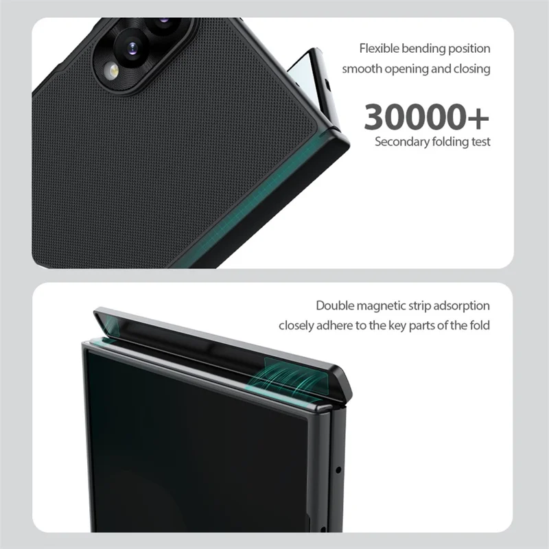 NILLKIN Super Frosted Shield Fold for Samsung Galaxy Z Fold8 Magnetic Case PC Matte Phone Cover - Black