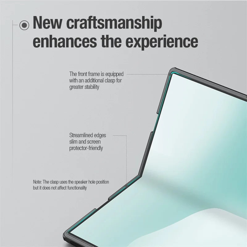 NILLKIN Super Frosted Shield Fold for Samsung Galaxy Z Fold8 Magnetic Case PC Matte Phone Cover - Black