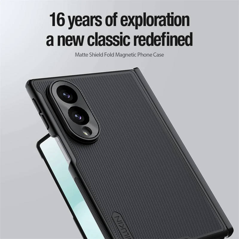 NILLKIN Super Frosted Shield Fold for Samsung Galaxy Z Fold8 Magnetic Case PC Matte Phone Cover - Black