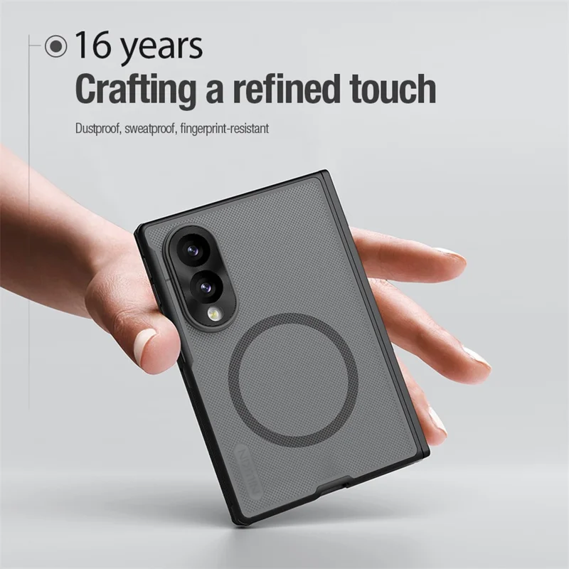 NILLKIN Super Frosted Shield Fold for Samsung Galaxy Z Fold8 Magnetic Case PC Matte Phone Cover - Black