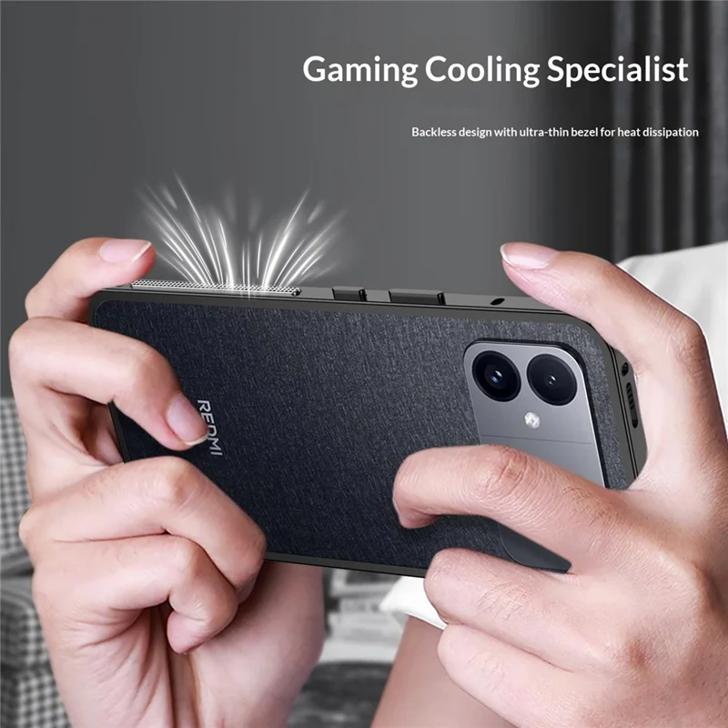 For Xiaomi Redmi K90 Ultra 5G Bumper Case Metal Frame Heat Dissipation Cover - Black