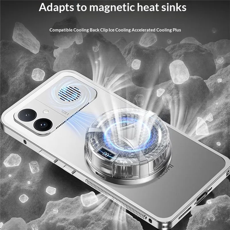 For Xiaomi Redmi K90 Ultra 5G Bumper Case Metal Frame Heat Dissipation Cover - Black