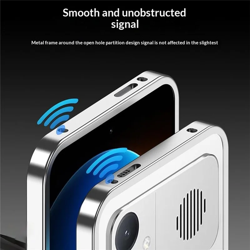 For Xiaomi Redmi K90 Ultra 5G Bumper Case Metal Frame Heat Dissipation Cover - Black