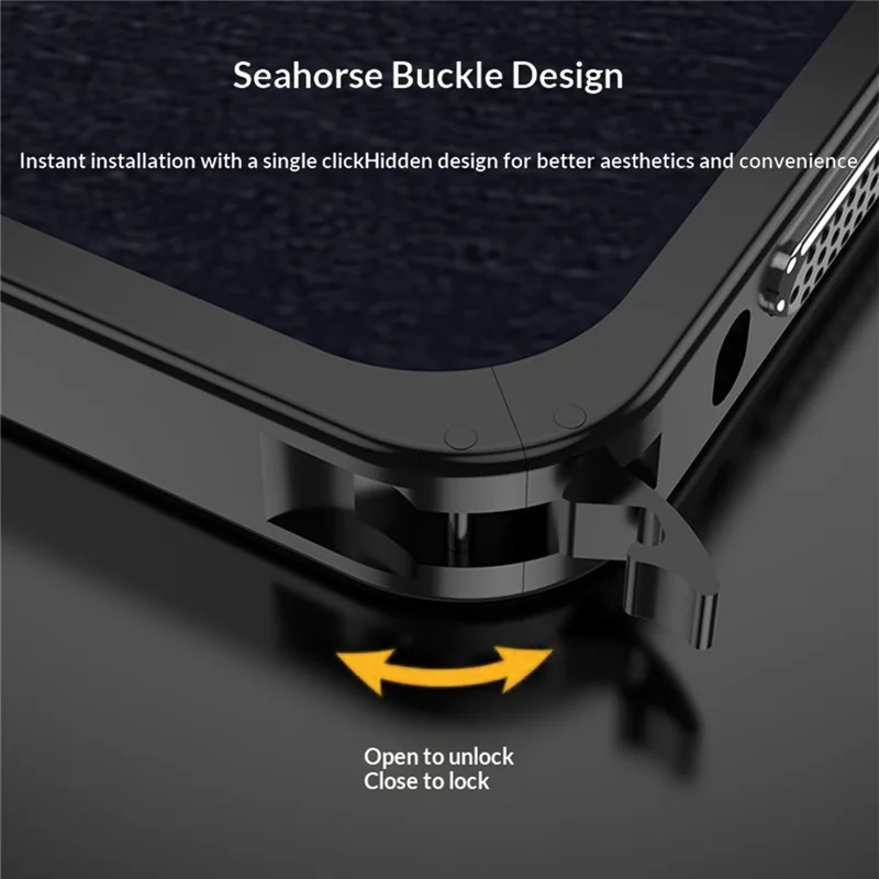 For Xiaomi Redmi K90 Ultra 5G Bumper Case Metal Frame Heat Dissipation Cover - Black