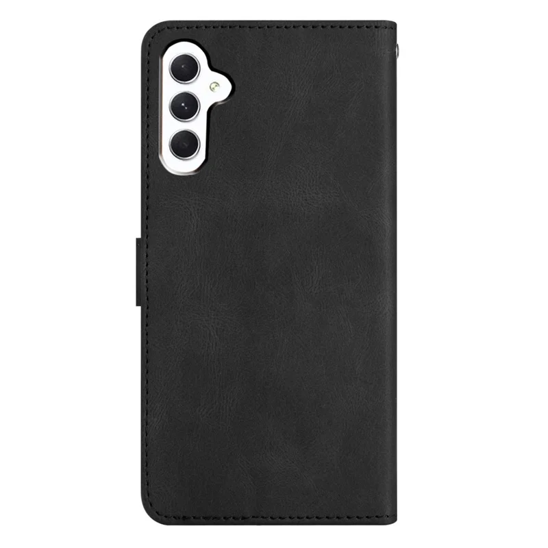 For Samsung Galaxy A18 4G Case Crazy Horse Texture PU Leather Wallet Stand Phone Cover - Black
