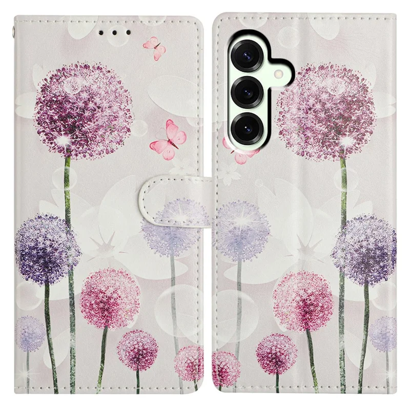 For Samsung Galaxy A18 4G Case Pattern Printing Wallet Stand Flip Leather Phone Cover with Strap - Dandelion