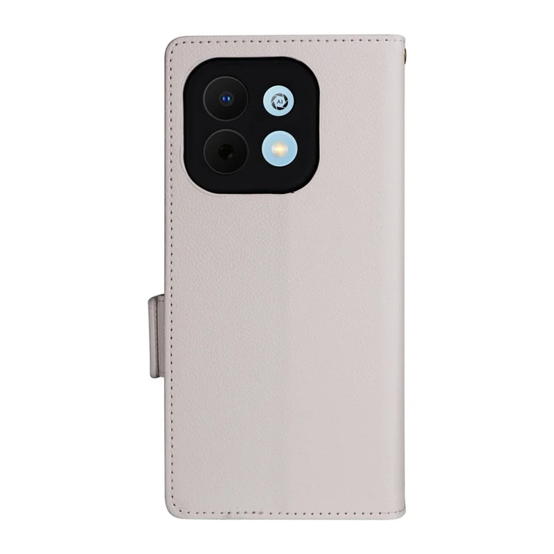 Phone Case For Huawei Enjoy 90 / 90 Plus / nova Y74 4G Litchi Texture Wallet Leather Cover with Wrist Strap - White