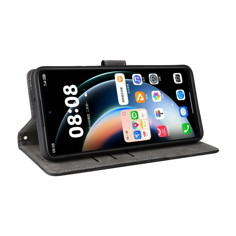 Wallet Case for Huawei Enjoy 90 / 90 Plus / nova Y74 4G RFID Blocking PU Leather Phone Cover Stand with Strap - Black