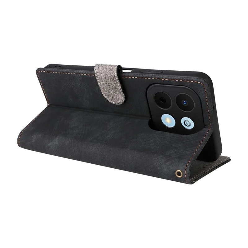 Wallet Case for Huawei Enjoy 90 / 90 Plus / nova Y74 4G RFID Blocking PU Leather Phone Cover Stand with Strap - Black
