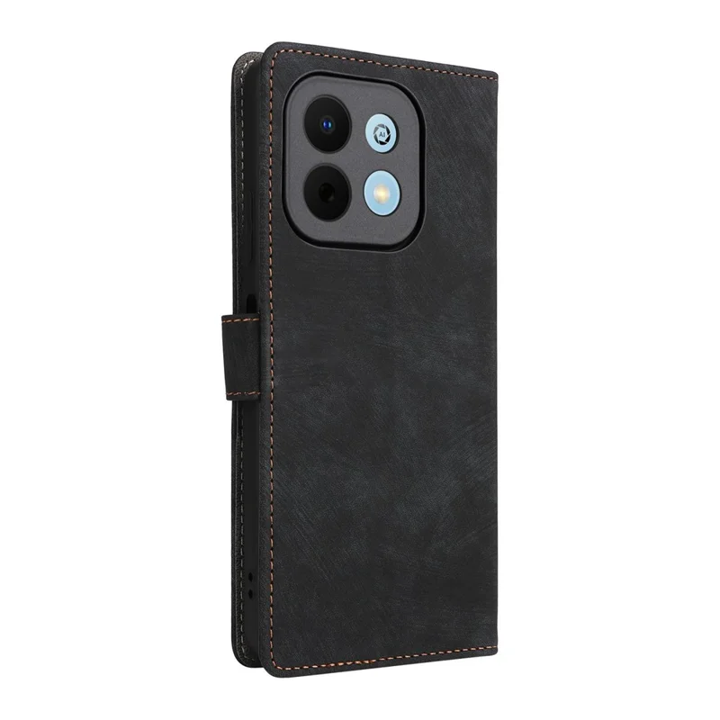 Wallet Case for Huawei Enjoy 90 / 90 Plus / nova Y74 4G RFID Blocking PU Leather Phone Cover Stand with Strap - Black