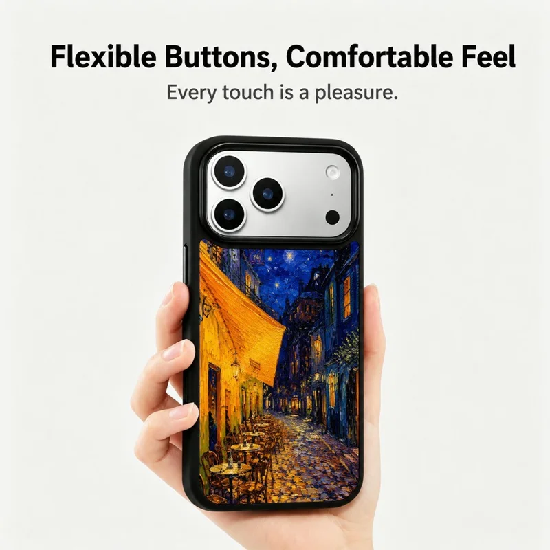 For iPhone 17 Pro Magnetic Case Dynamic Art Series UV Pattern Print PC + Silicone Phone Cover - ZX0026