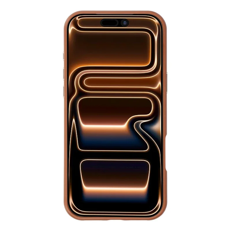 KIGC til iPhone 18 Pro / 17 Pro Case roterende magnetisk kickstand PC + TPU telefonbeskyttelsesdækkning - Brun