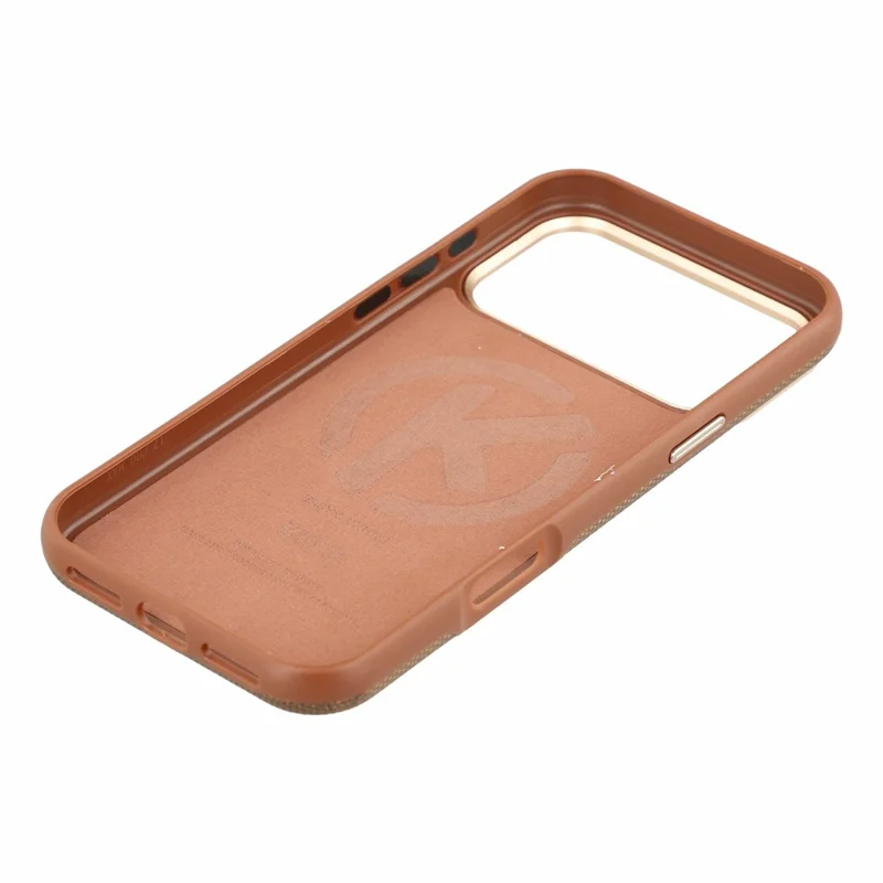 KIGC til iPhone 18 Pro / 17 Pro Case roterende magnetisk kickstand PC + TPU telefonbeskyttelsesdækkning - Brun