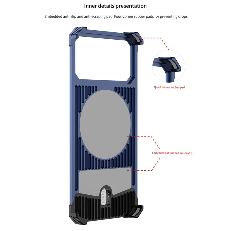 For iPhone 17 Pro Frameless Metal Case Snap-on Leather Back Phone Cover with Rotating Kickstand - Orange