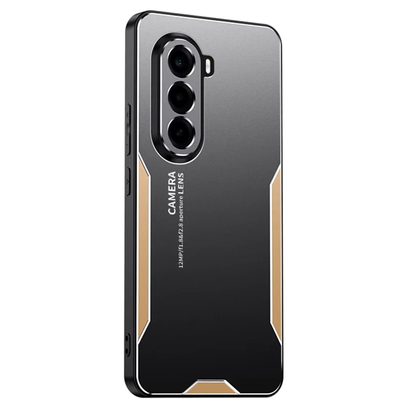 For OnePlus Turbo 6X 5G Phone Case Aluminium Alloy TPU PC Back Cover - Gold