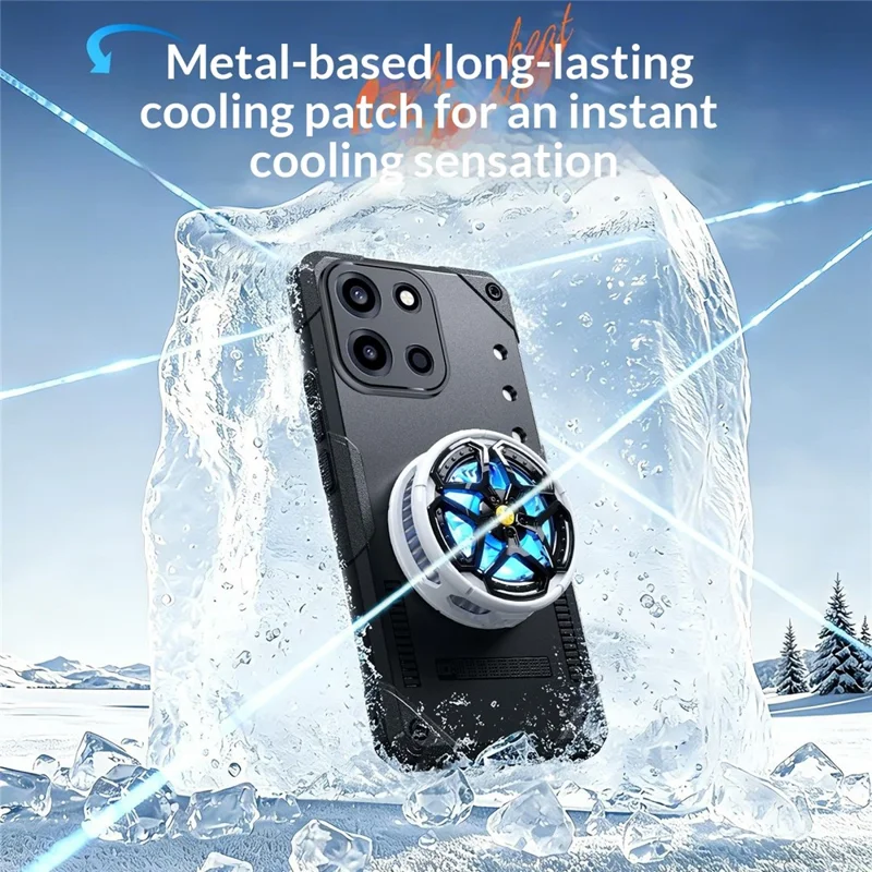 For OnePlus Turbo 6 5G Case Graphene Cooling TPU + PC Armor Shockproof Phone Cover - Black