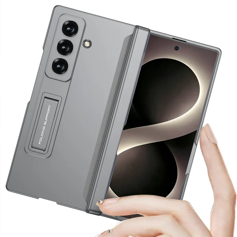 GKK For Samsung Galaxy Z Fold8 Ultra Case Magnetic Hinge Kickstand Hard PC Protective Cover - Black
