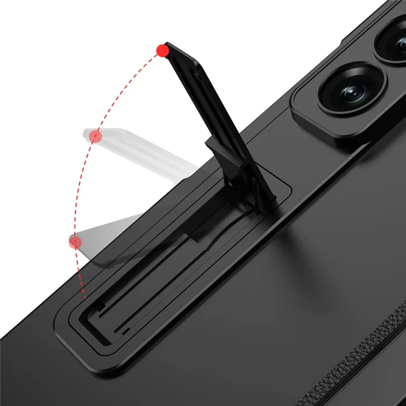 GKK For Samsung Galaxy Z Fold8 Ultra Case Magnetic Hinge Kickstand Hard PC Protective Cover - Black