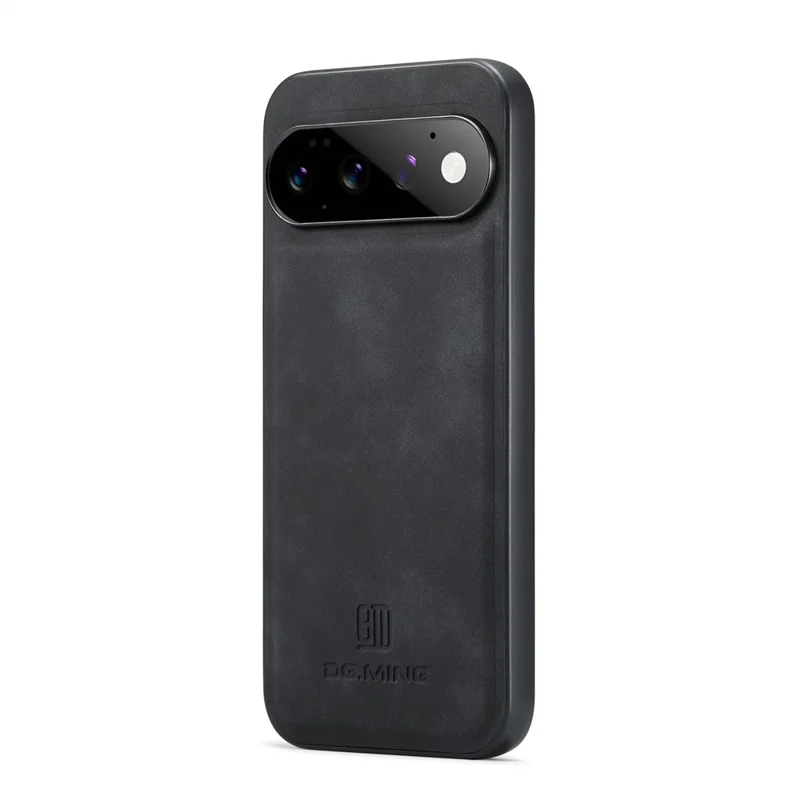 DG.MING M1 Series for Google Pixel 11 / Pixel 11 Pro Phone Case PU + TPU + PC Back Cover with Magnetic Tri-Fold Wallet Kickstand - Black