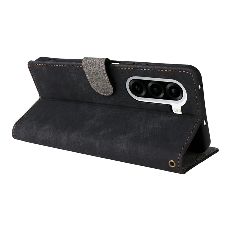 Wallet Case for OnePlus Nord CE6 Lite 5G / Turbo 6X 5G / Realme P4x 5G RFID Blocking PU Leather Phone Cover Stand with Strap - Black