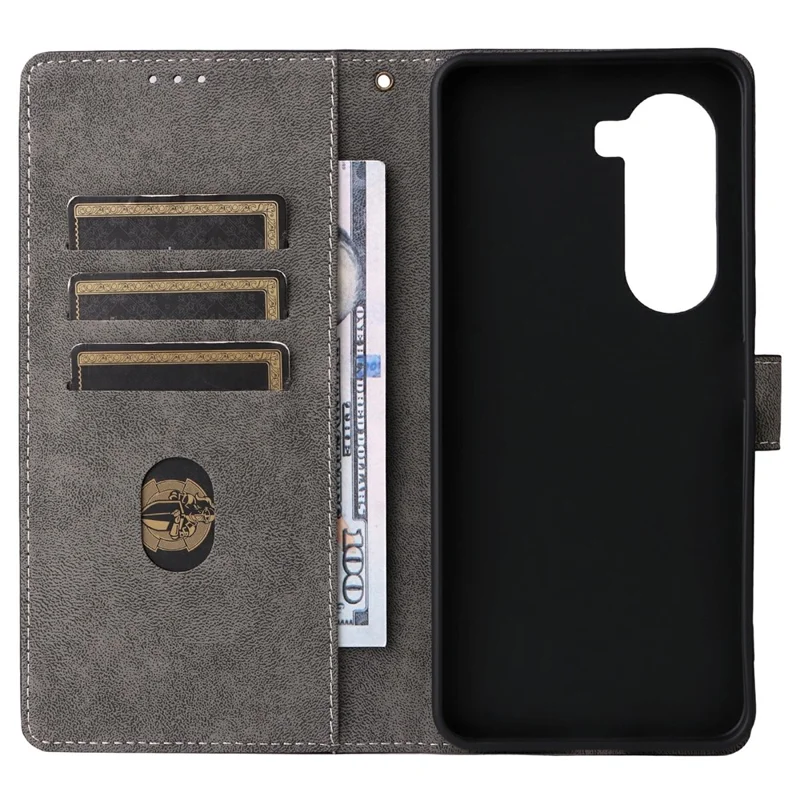 Wallet Case for OnePlus Nord CE6 Lite 5G / Turbo 6X 5G / Realme P4x 5G RFID Blocking PU Leather Phone Cover Stand with Strap - Black
