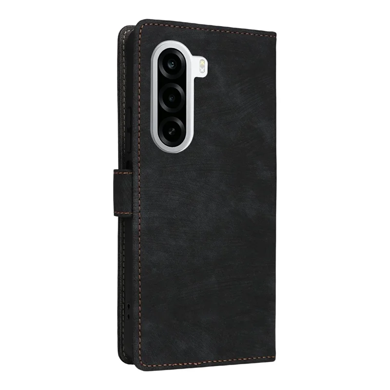 Wallet Case for OnePlus Nord CE6 Lite 5G / Turbo 6X 5G / Realme P4x 5G RFID Blocking PU Leather Phone Cover Stand with Strap - Black