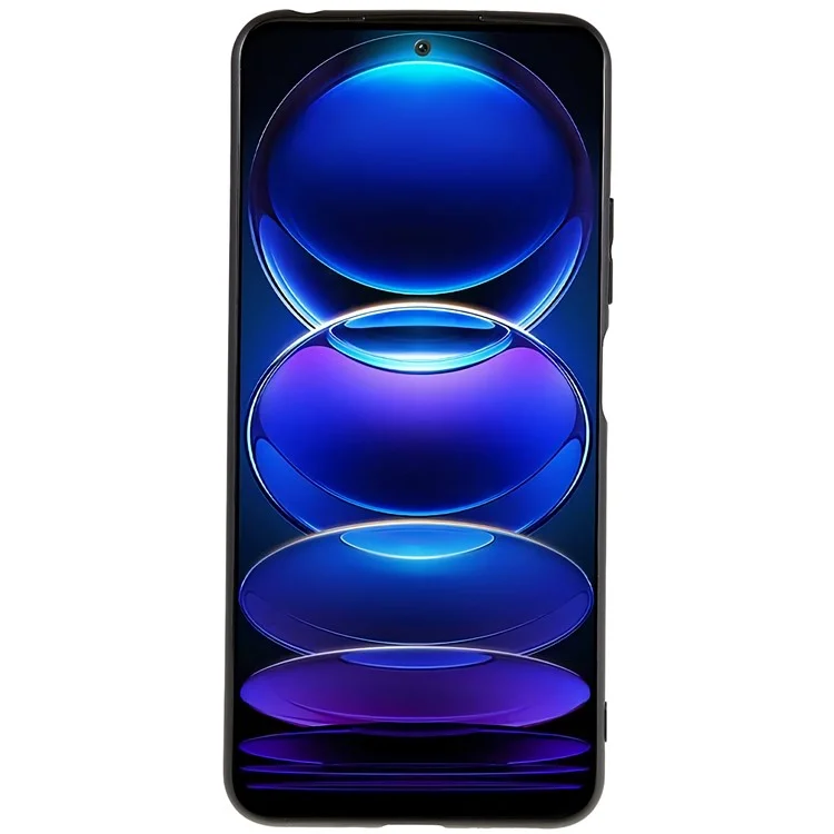 For Xiaomi Redmi Note 12 5G (China) Flexible TPU Cell Phone Cover Black Matte Lightweight Non-Slip Phone Case